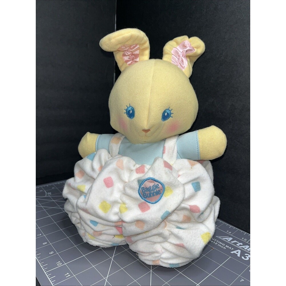Baggie Bunny Tyco Yellow Stuffed Animal Plush Toy Vintage AMAZING 1987